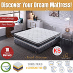 Cloud Dreams Pocket Spring Luxury Plush Top Mattress King Single 