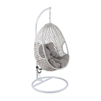 Cocoon Swing Hanging Pod Chair Daybed White