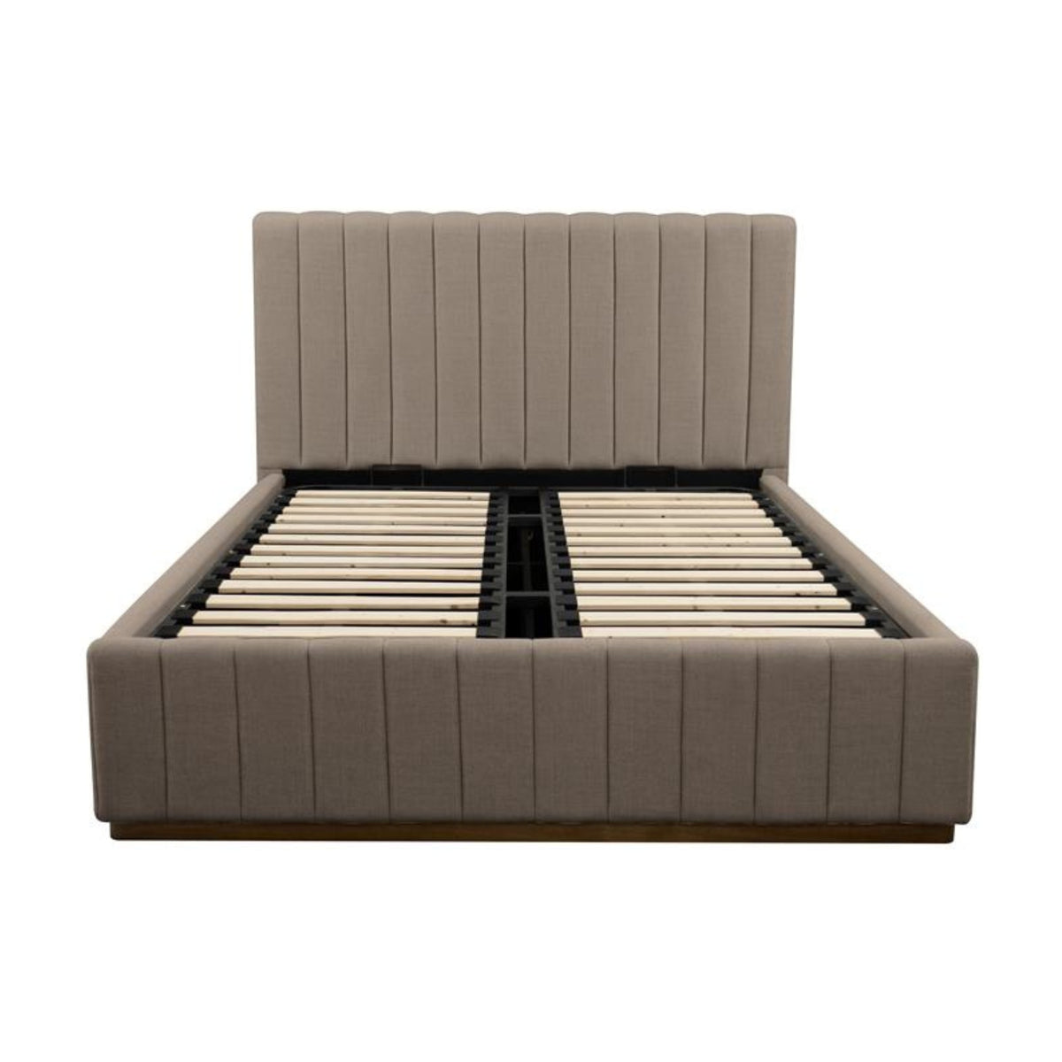 Collin Queen Bed Frame Gas Lift Storage Smoke Grey