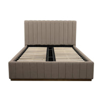 Collin Queen Bed Frame Gas Lift Storage Smoke Grey