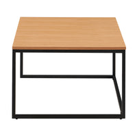 Cooper Set Of 2 Nesting Square Coffee Tables Oak 