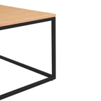 Cooper Set Of 2 Nesting Square Coffee Tables Oak 