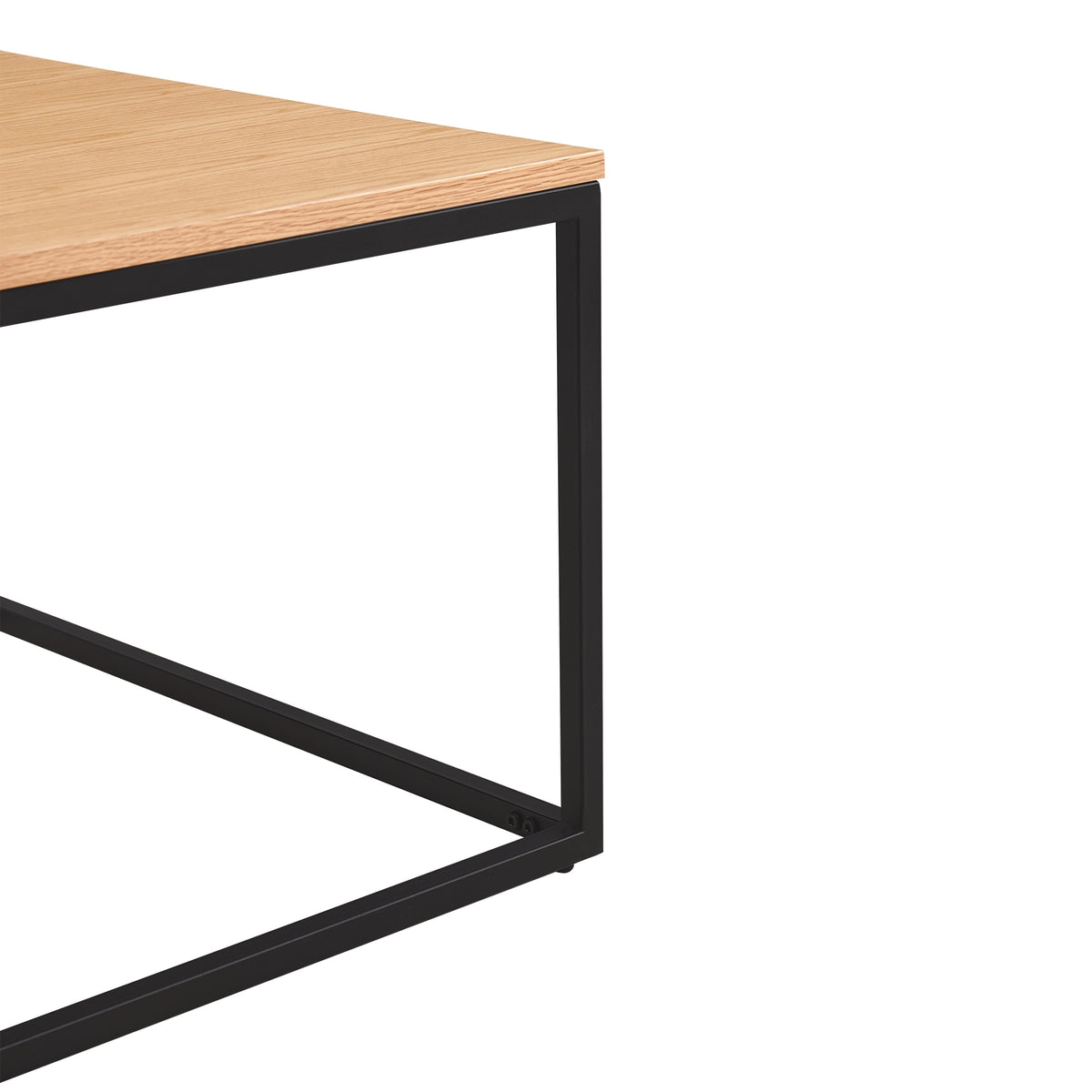 Cooper Set Of 2 Nesting Square Coffee Tables Oak 