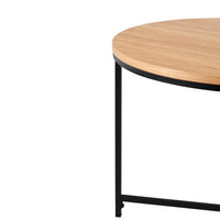 Cooper Set Of 3 Nesting Round Coffee Tables Oak 