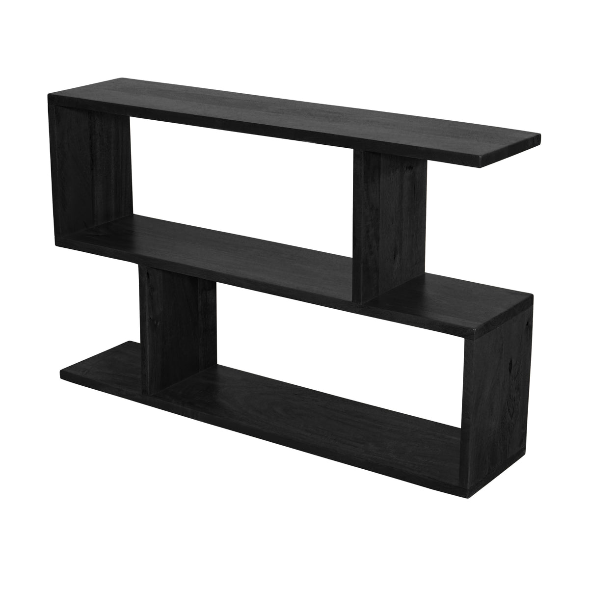 Corizon 120cm 2 Tier Bookshelf Storage Book Case Shelf Black