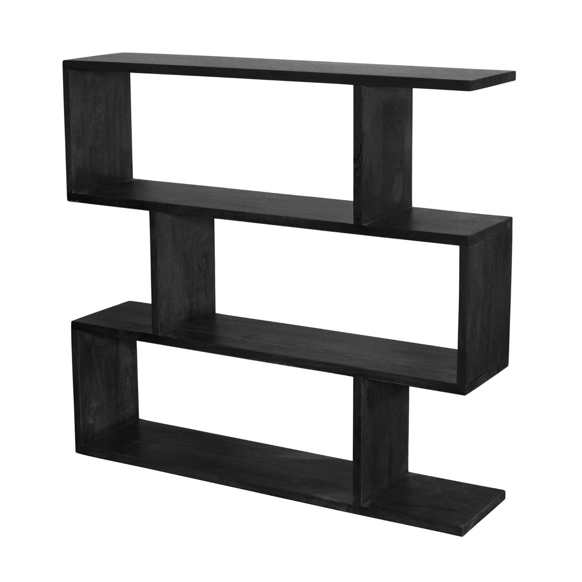 Corizon 120cm 3 Tier Bookshelf Storage Book Case Shelf Black