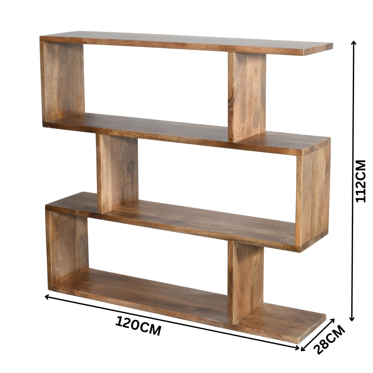 Corizon 120cm 3 Tier Bookshelf Storage Book Case Shelf Oak