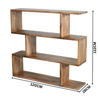 Corizon 120cm 3 Tier Bookshelf Storage Book Case Shelf Oak