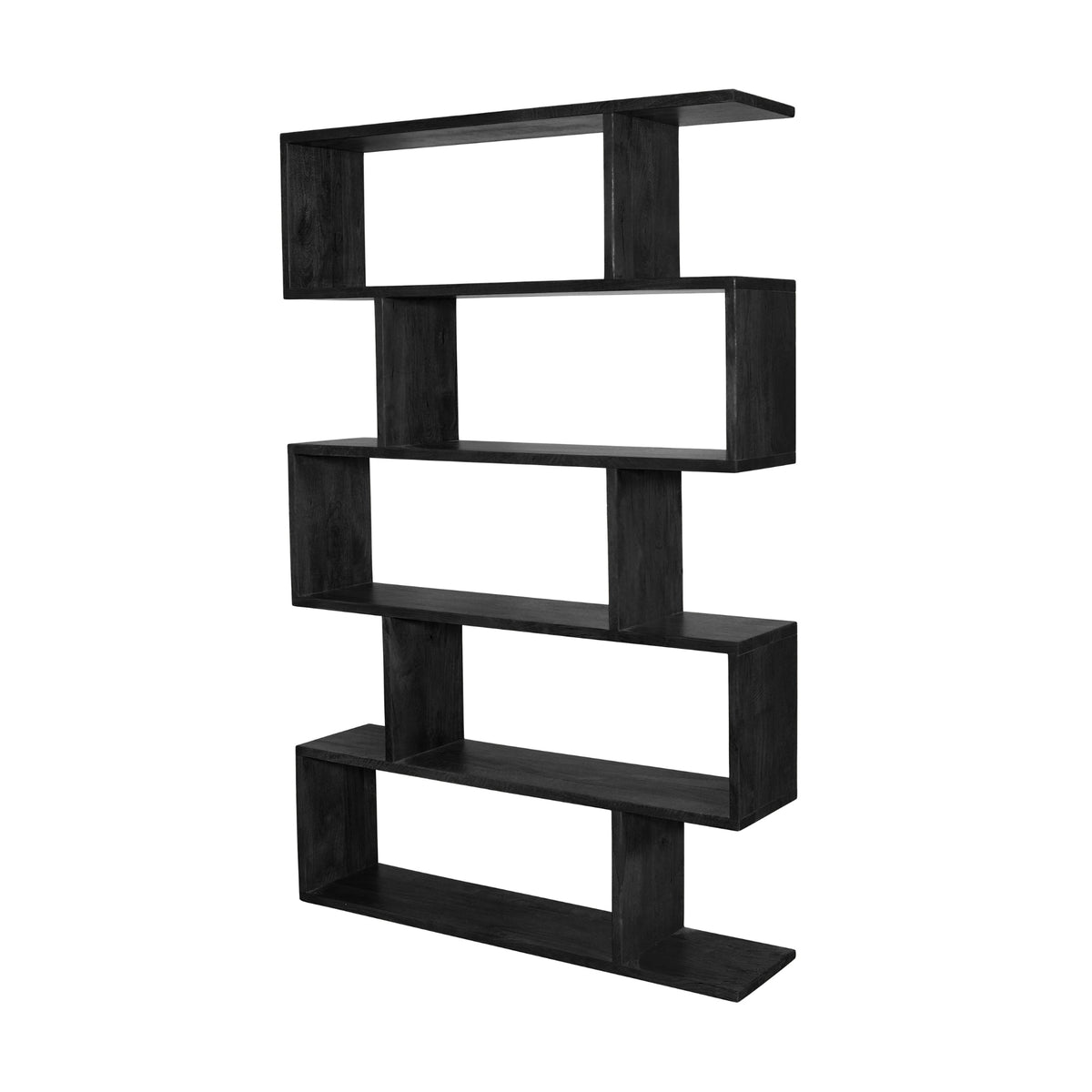 Corizon 120cm 5 Tier Bookshelf Storage Book Case Shelf Black
