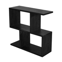 Corizon 80cm 2 Tier Bookshelf Storage Book Case Shelf Black