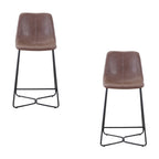 Cornwall 2pc Set PU Barstool Bar Chair Brown