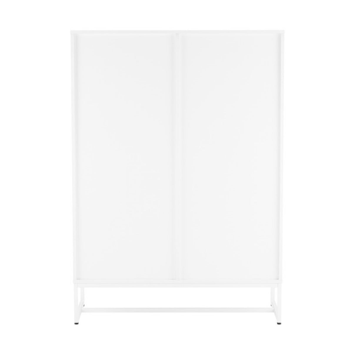 Cortez 100cm Highboard Storage Cabinet White, rear view