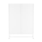 Cortez 100cm Highboard Storage Cabinet White, rear view