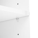 Cortez 100cm Highboard Storage Cabinet White, close-up of the shelf supports inside