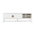 Cortez 160cm ETU Entertainment TV Unit White, front view on a white background