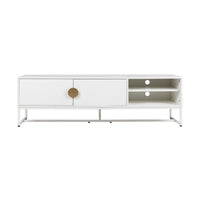 Cortez 160cm ETU Entertainment TV Unit White, front view on a white background