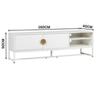 Cortez 160cm ETU Entertainment TV Unit White — dimensions diagram
