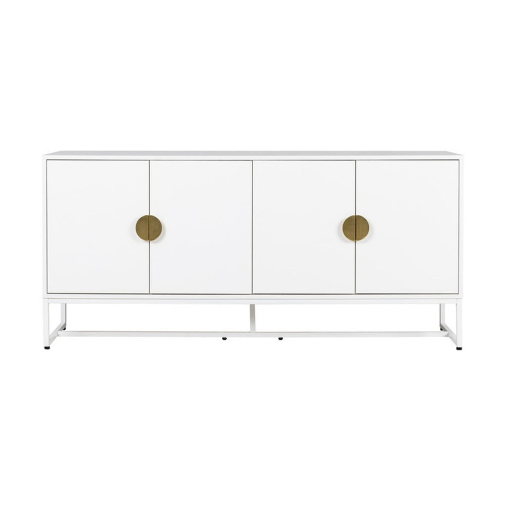 Cortez 160cm Sideboard Buffet Table White, front view on a white background