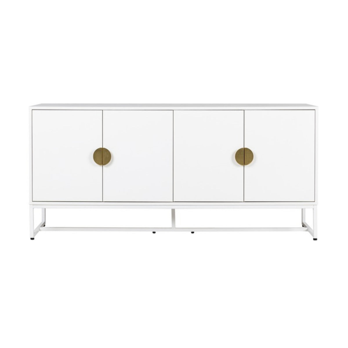 Cortez 160cm Sideboard Buffet Table White, front view on a white background
