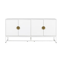 Cortez 160cm Sideboard Buffet Table White, front view on a white background