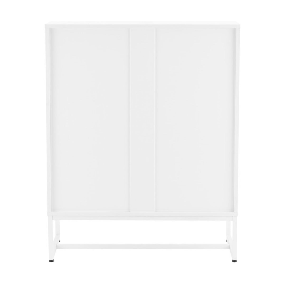 Cortez 80cm Tallboy Chest of 4 Drawers White, rear view