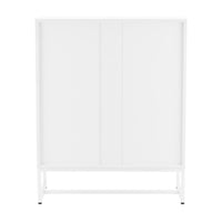 Cortez 80cm Tallboy Chest of 4 Drawers White, rear view
