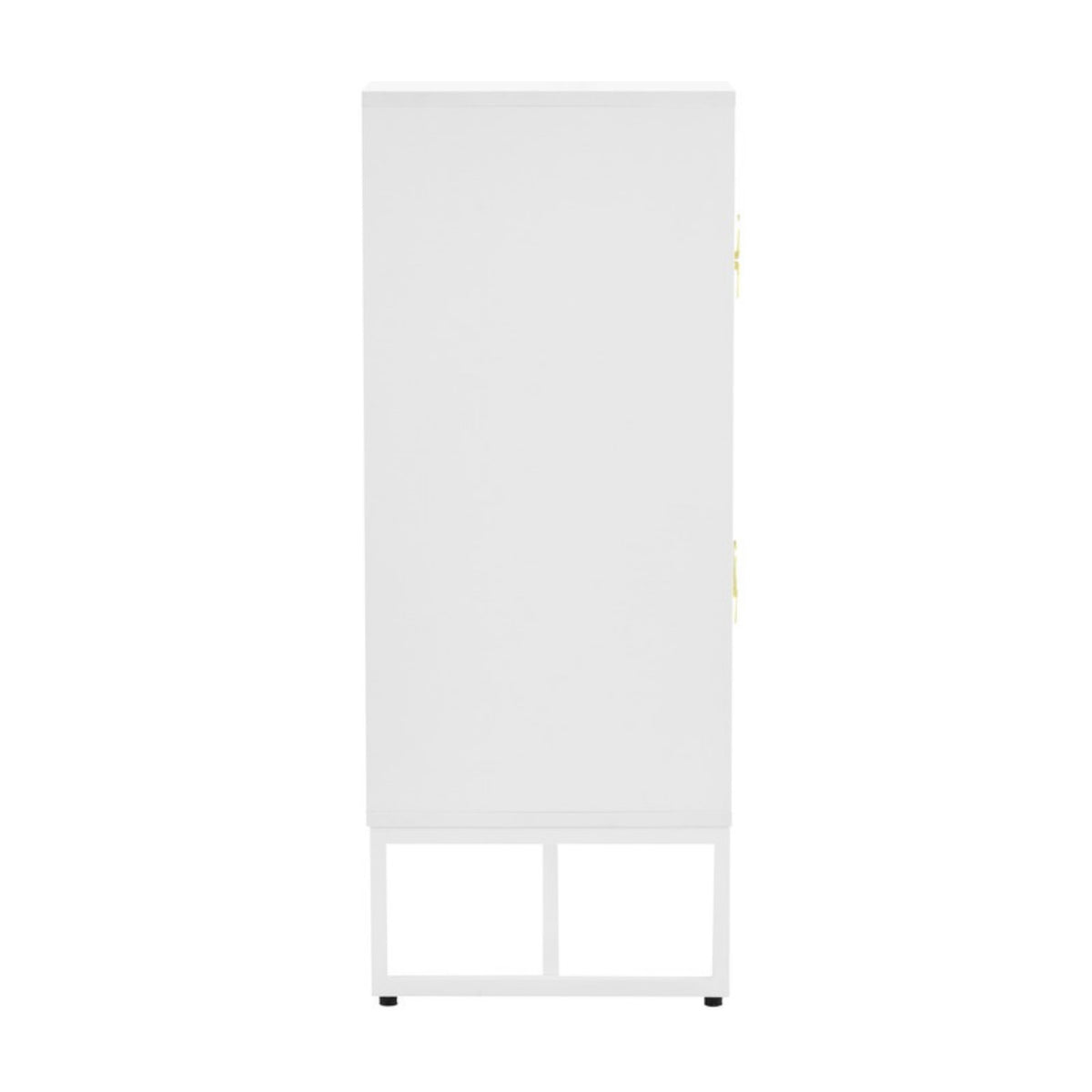 Cortez 80cm Tallboy Chest of 4 Drawers White, side view
