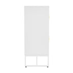 Cortez 80cm Tallboy Chest of 4 Drawers White, side view