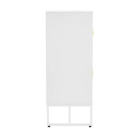 Cortez 80cm Tallboy Chest of 4 Drawers White, side view