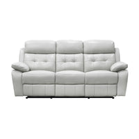 Cosmos 1+1+3 Seater Leather Manual Recliner Lounge Set Silver