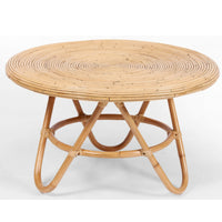 Crocus Rattan Round Coffee Table 80cm - Natural