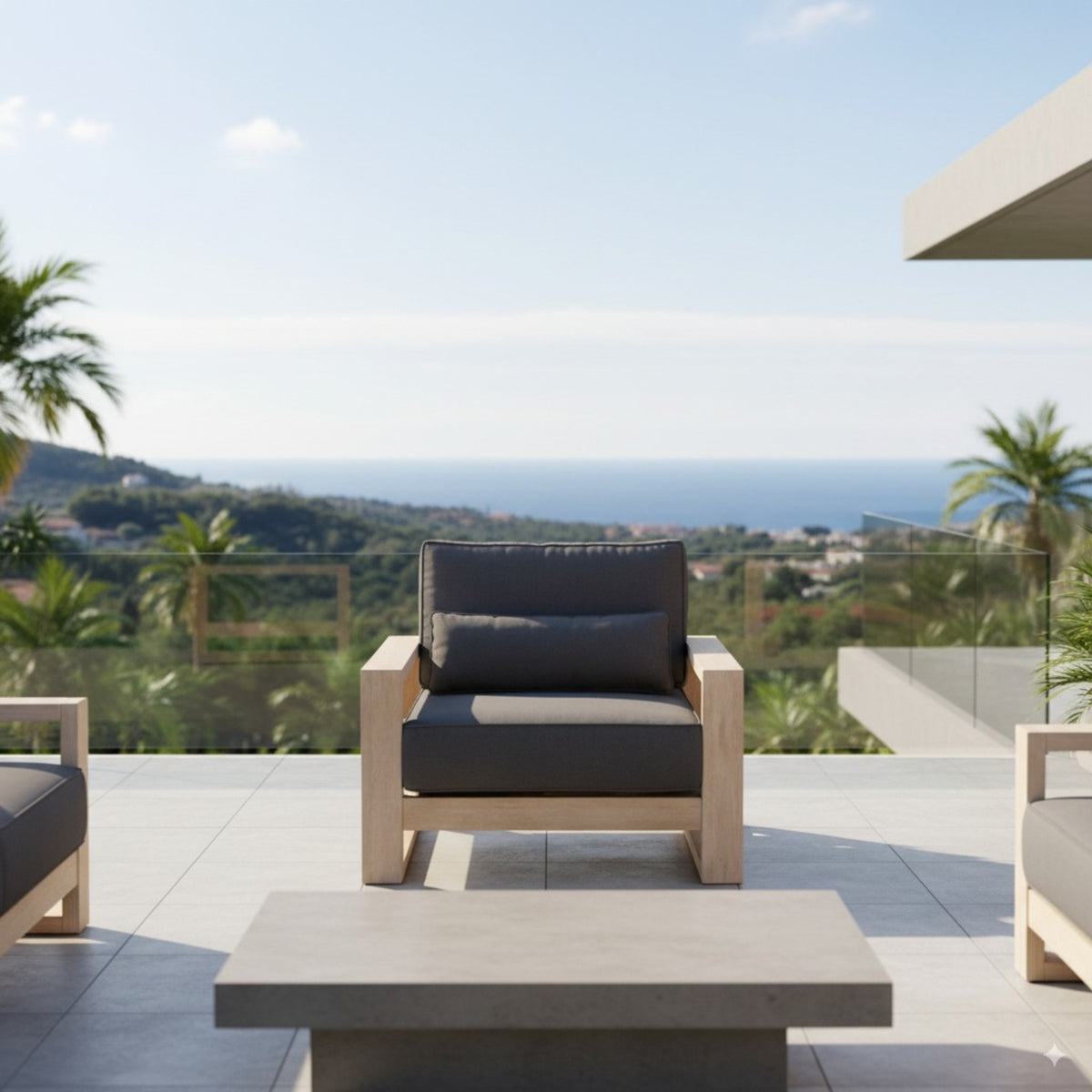 Cuban 1  Seater Outdoor Armchair Timber Chair