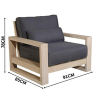 Cuban 1  Seater Outdoor Armchair Timber Chair