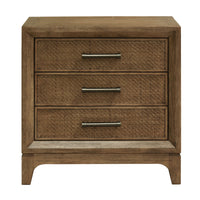 Cypress Bedside Table 3 Drawer Natural 