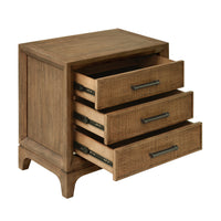 Cypress Bedside Table 3 Drawer Natural 