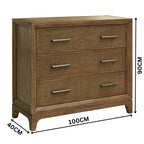 Cypress Lowboy 3 Drawer Natural 