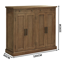 Cypress Storage Cabinet 4 Doors Natural