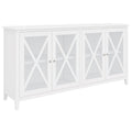 Daisy Buffet Table 180cm 4 Glass Door Solid Acacia Wood Hampton Furniture -White