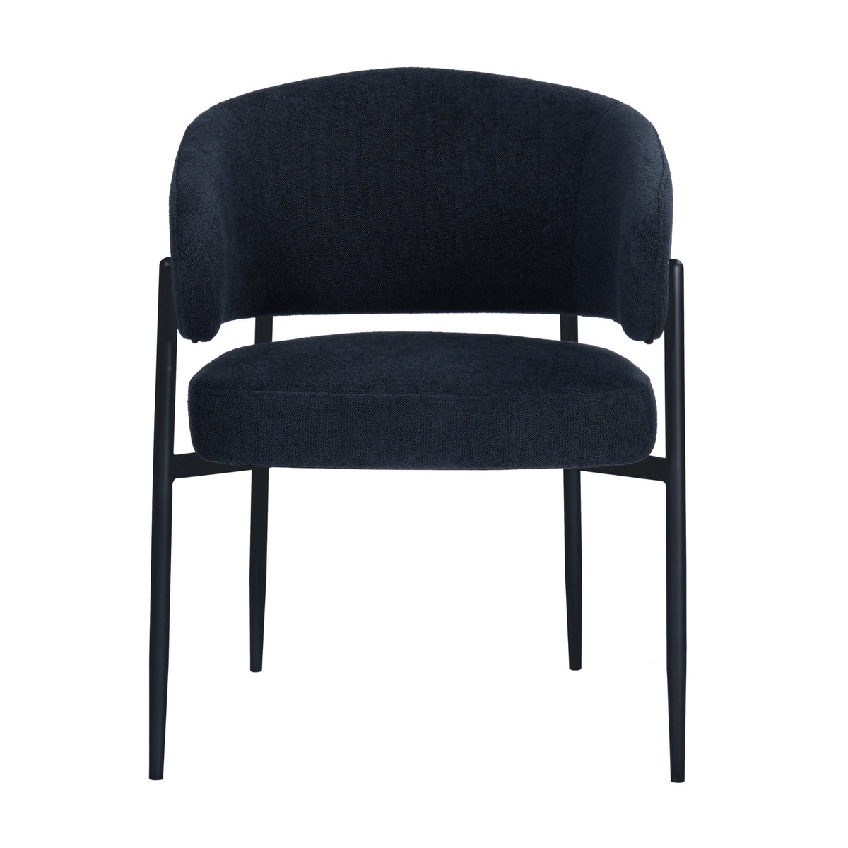 Dalca Dining Chair Black with Black Frame