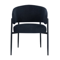 Dalca Dining Chair Black with Black Frame