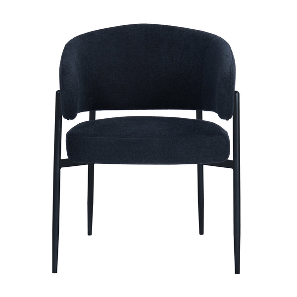 Dalca Dining Chair Black with Black Frame