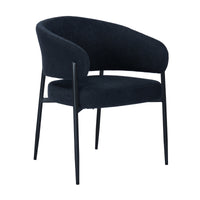 Dalca Dining Chair Black with Black Frame