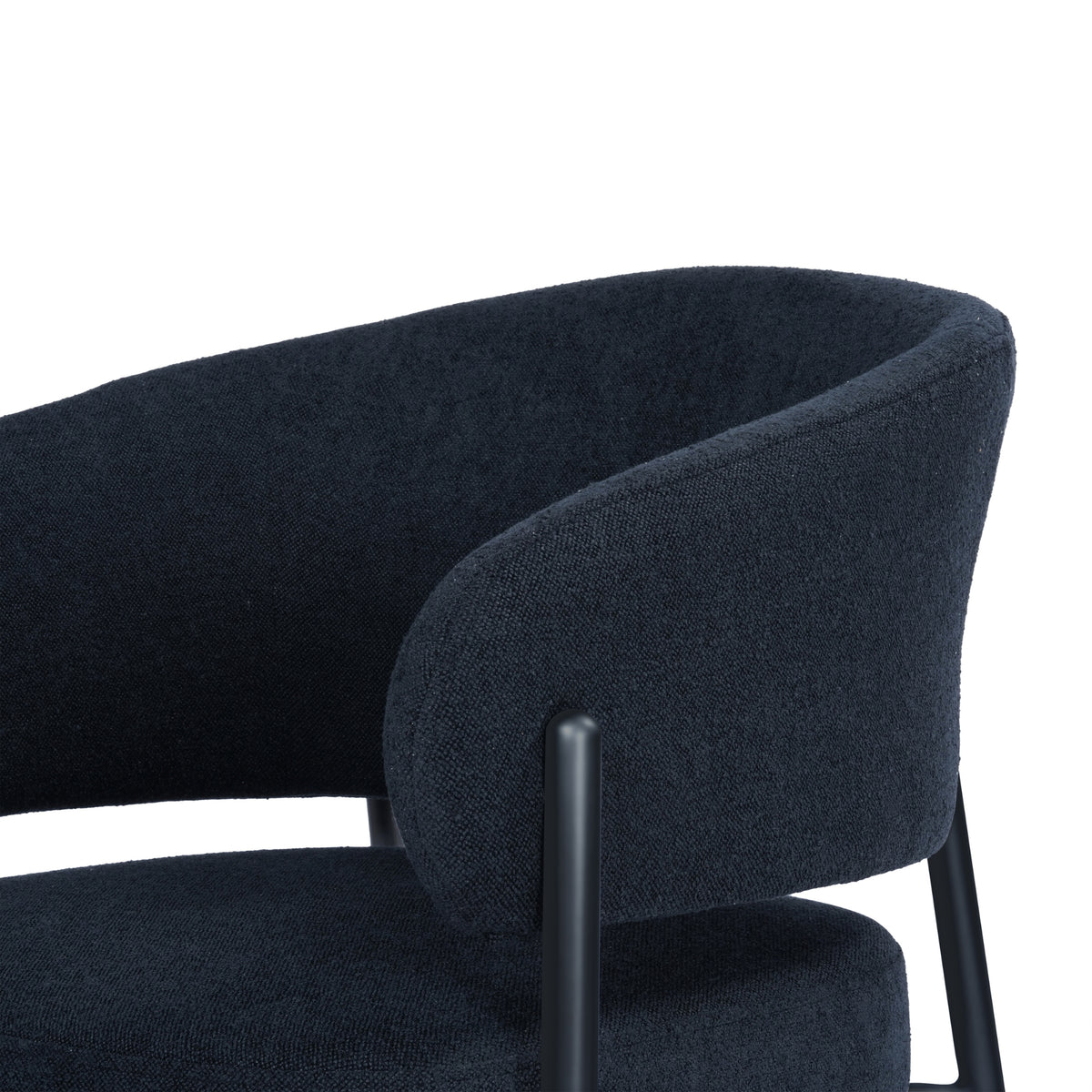 Dalca Dining Chair Black with Black Frame