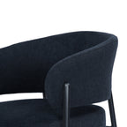 Dalca Dining Chair Black with Black Frame