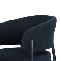 Dalca Dining Chair Black with Black Frame