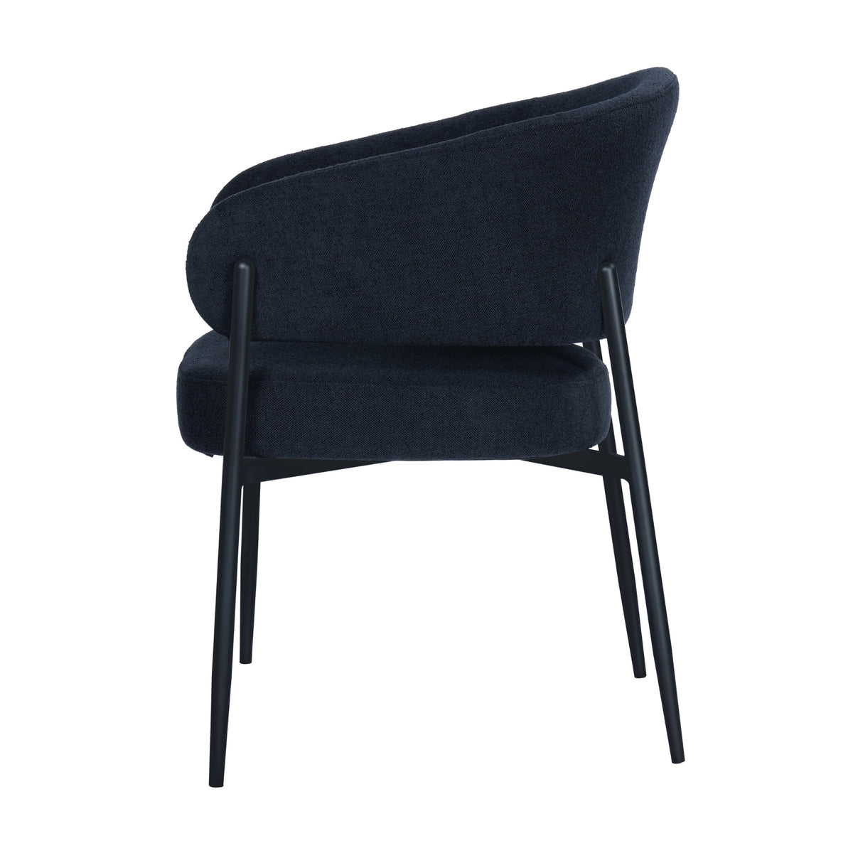 Dalca Dining Chair Black with Black Frame