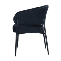 Dalca Dining Chair Black with Black Frame