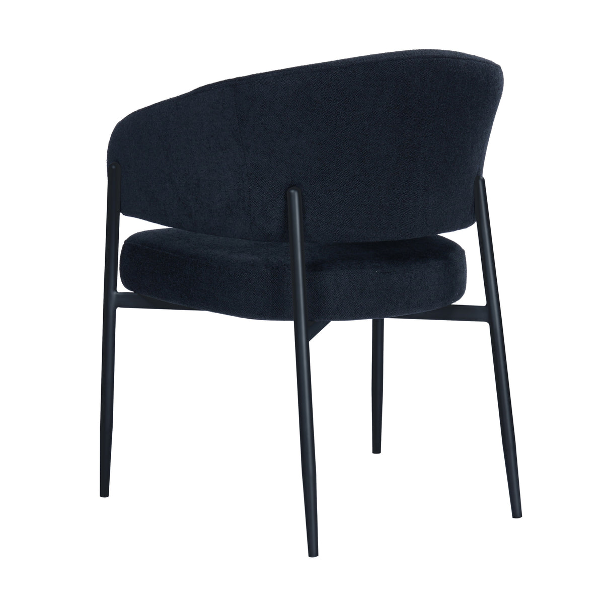 Dalca Dining Chair Black with Black Frame