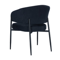 Dalca Dining Chair Black with Black Frame
