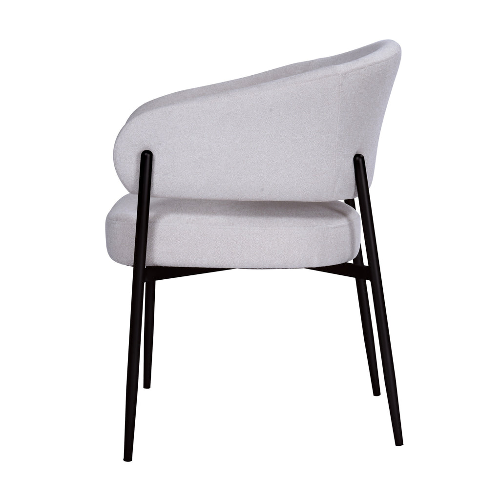 Dalca Dining Chair Natural with Black Frame